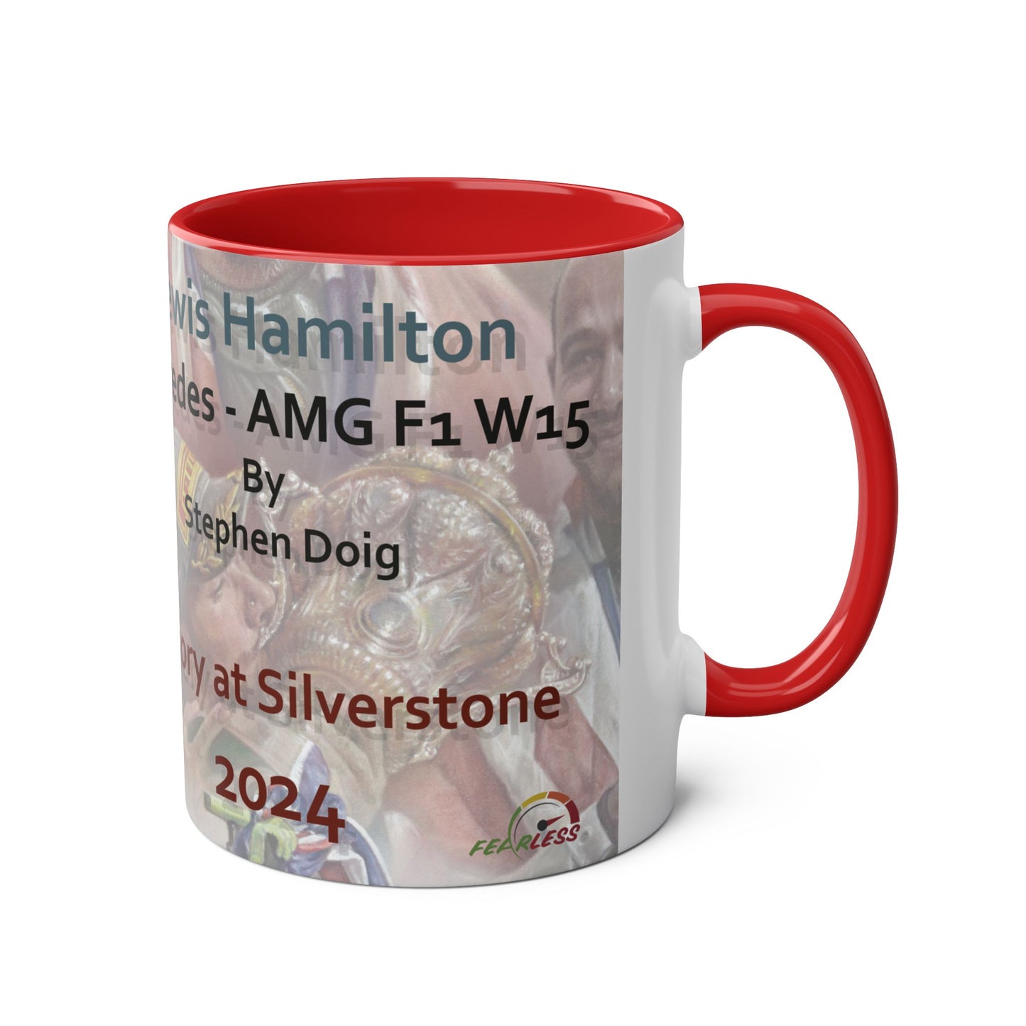 Lewis Hamilton. Silverstone 2024- Two-Tone Coffee Mug, 11oz