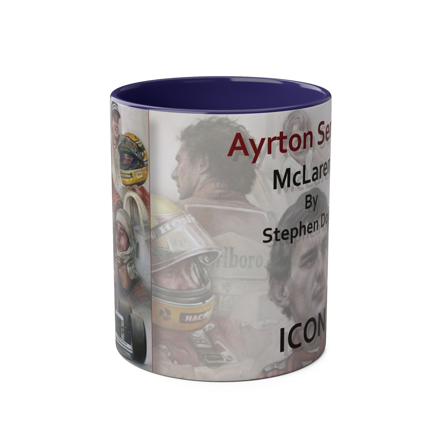 Ayrton Senna. ICON - Two-Tone Coffee Mug, 11oz