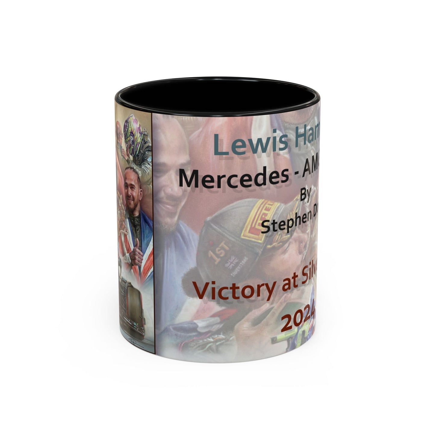 Lewis Hamilton - Silverstone 2024 Coffee Mug 11oz by Stephen Doig