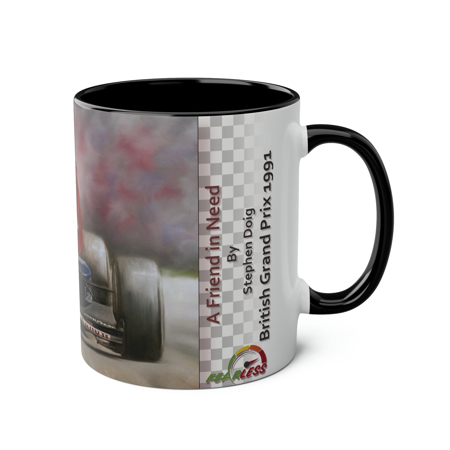 Mansell & Senna. Silverstone 1991 - Two-Tone Coffee Mug, 11oz