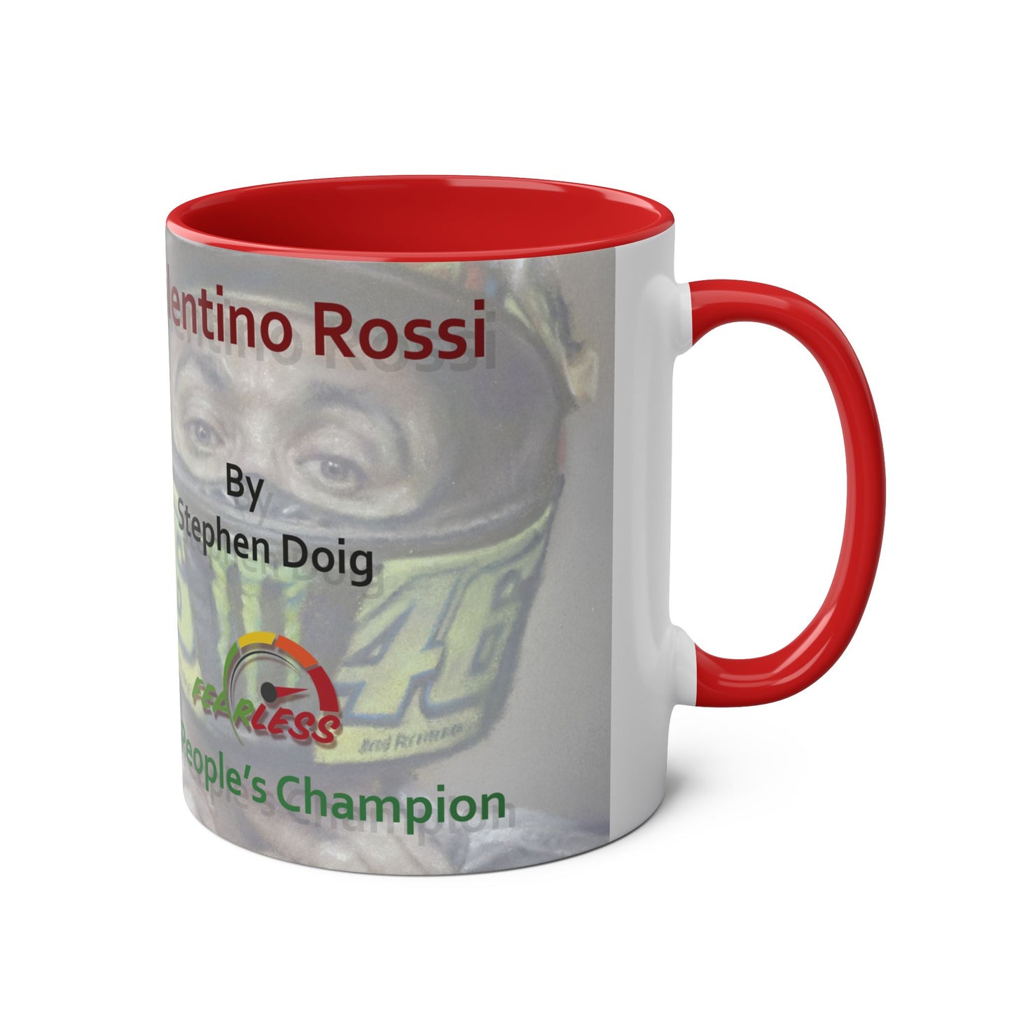 Valentino Rossi, The People's Champion, 11oz Two-Tone Coffee Mug