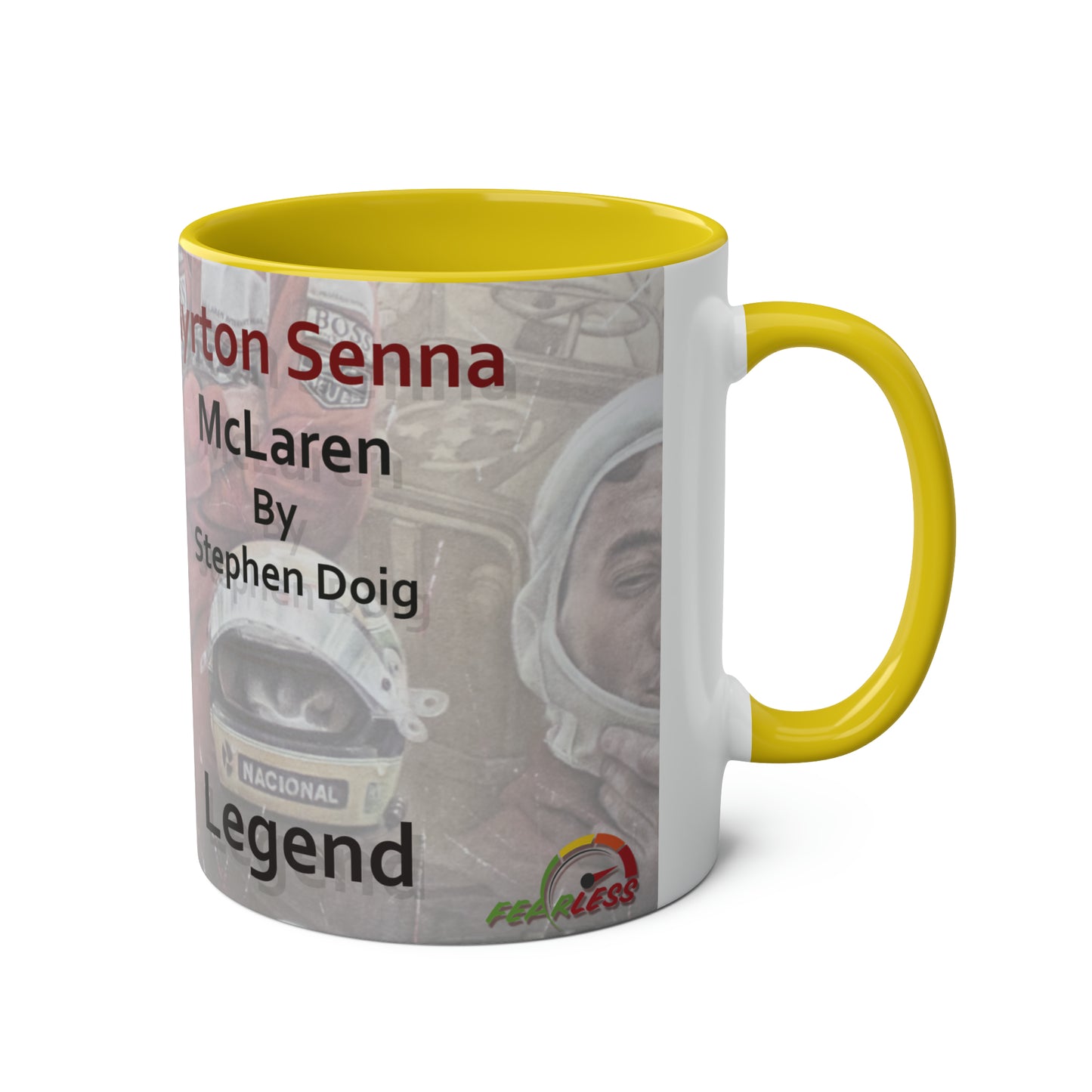 Ayrton Senna. Legend - Two-Tone Coffee Mug, 11oz