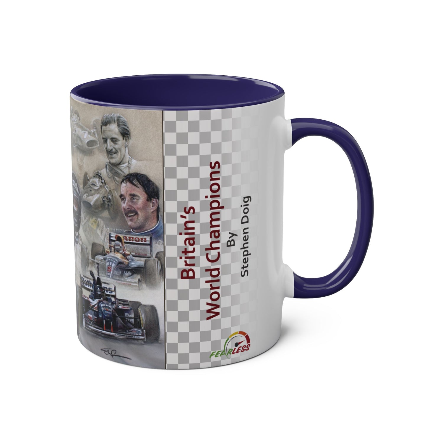 Britain's World Champions - By Stephen Doig - Two Tone Coffee Mug, 11oz