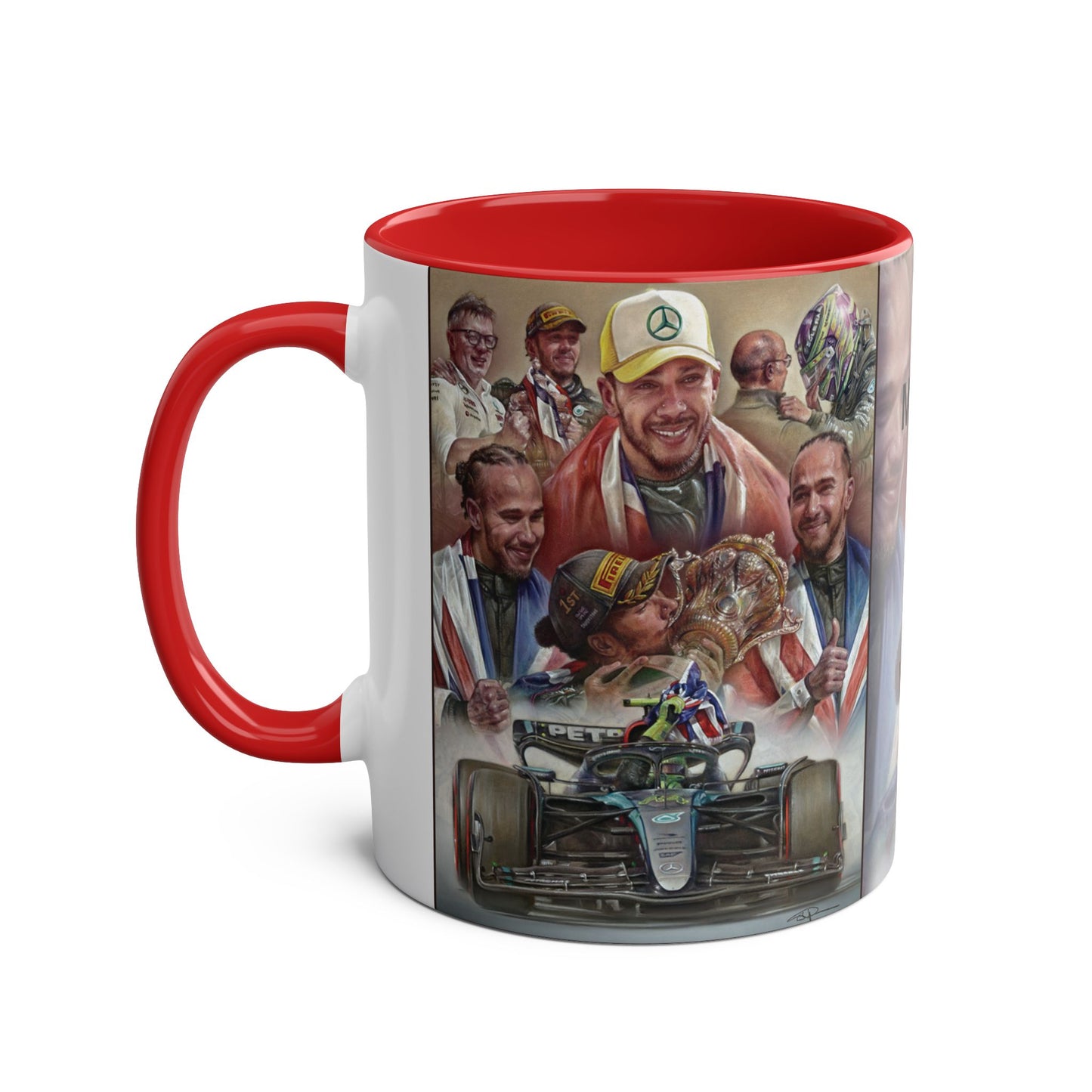 Lewis Hamilton. Silverstone 2024- Two-Tone Coffee Mug, 11oz