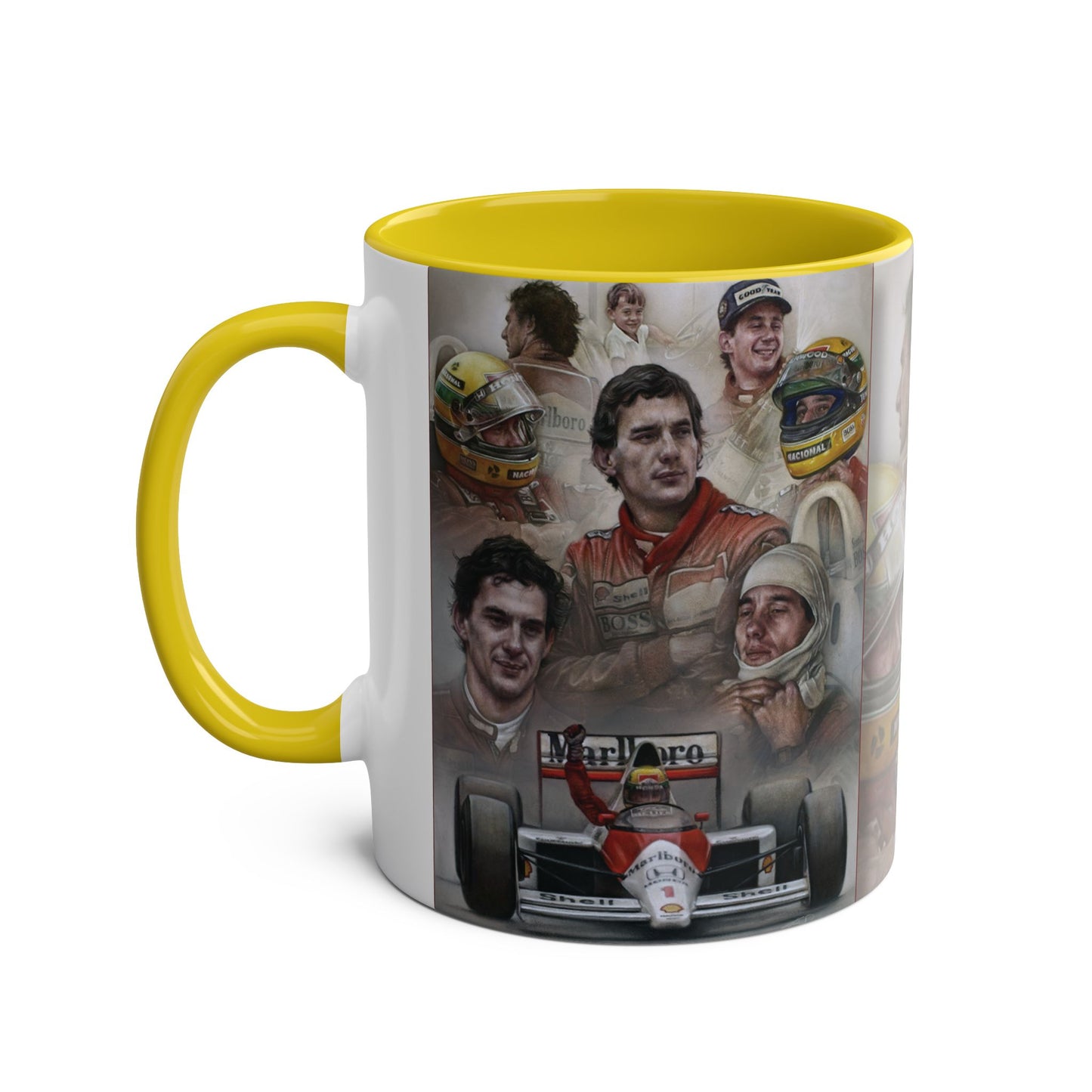 Ayrton Senna. ICON - Two-Tone Coffee Mug, 11oz