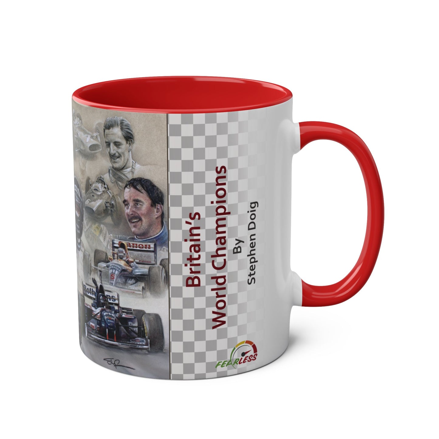 Britain's World Champions - By Stephen Doig - Two Tone Coffee Mug, 11oz