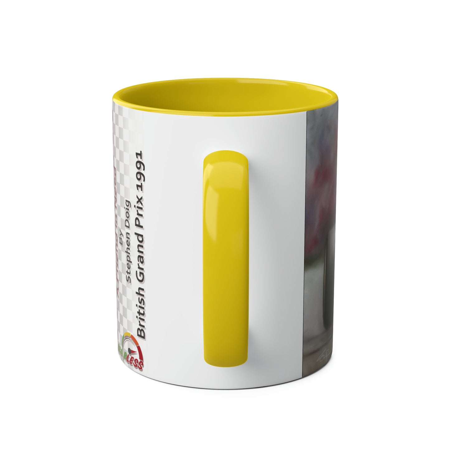 Mansell & Senna. Silverstone 1991 - Two-Tone Coffee Mug, 11oz
