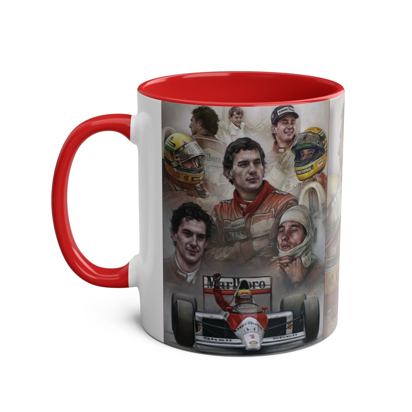 Ayrton Senna. ICON - Two-Tone Coffee Mug, 11oz
