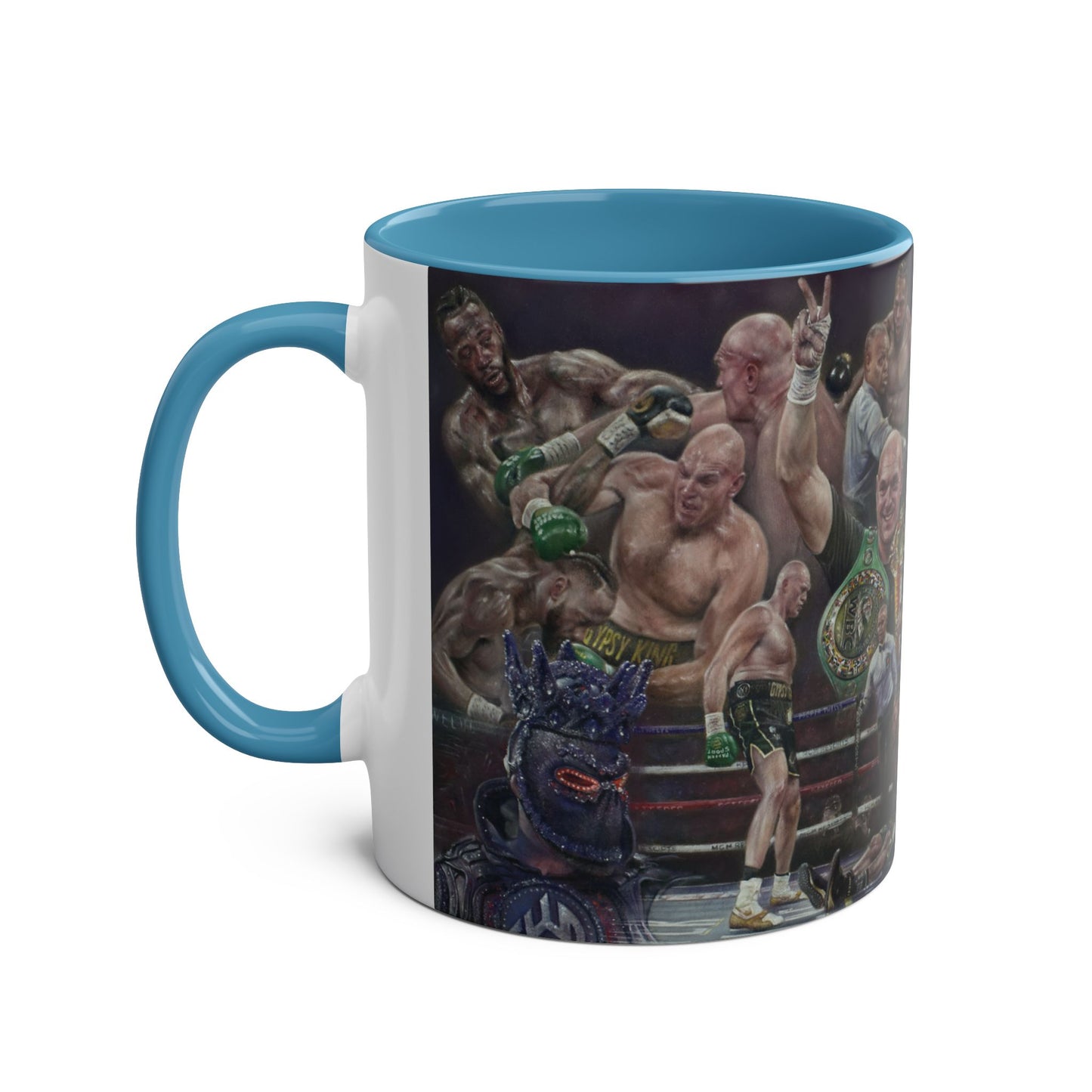 King vs King - Fury vs Wilder II- Two-Tone Coffee Mugs, 11oz