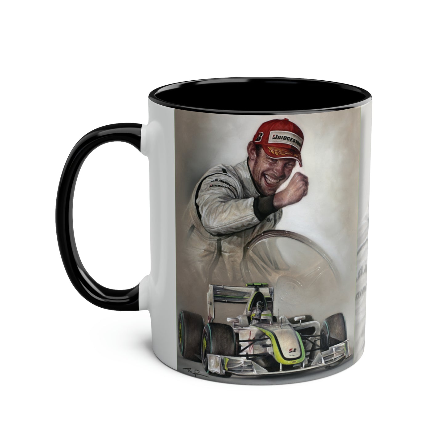 Jenson Button. First Brawn - Two-Tone Coffee Mug, 11oz