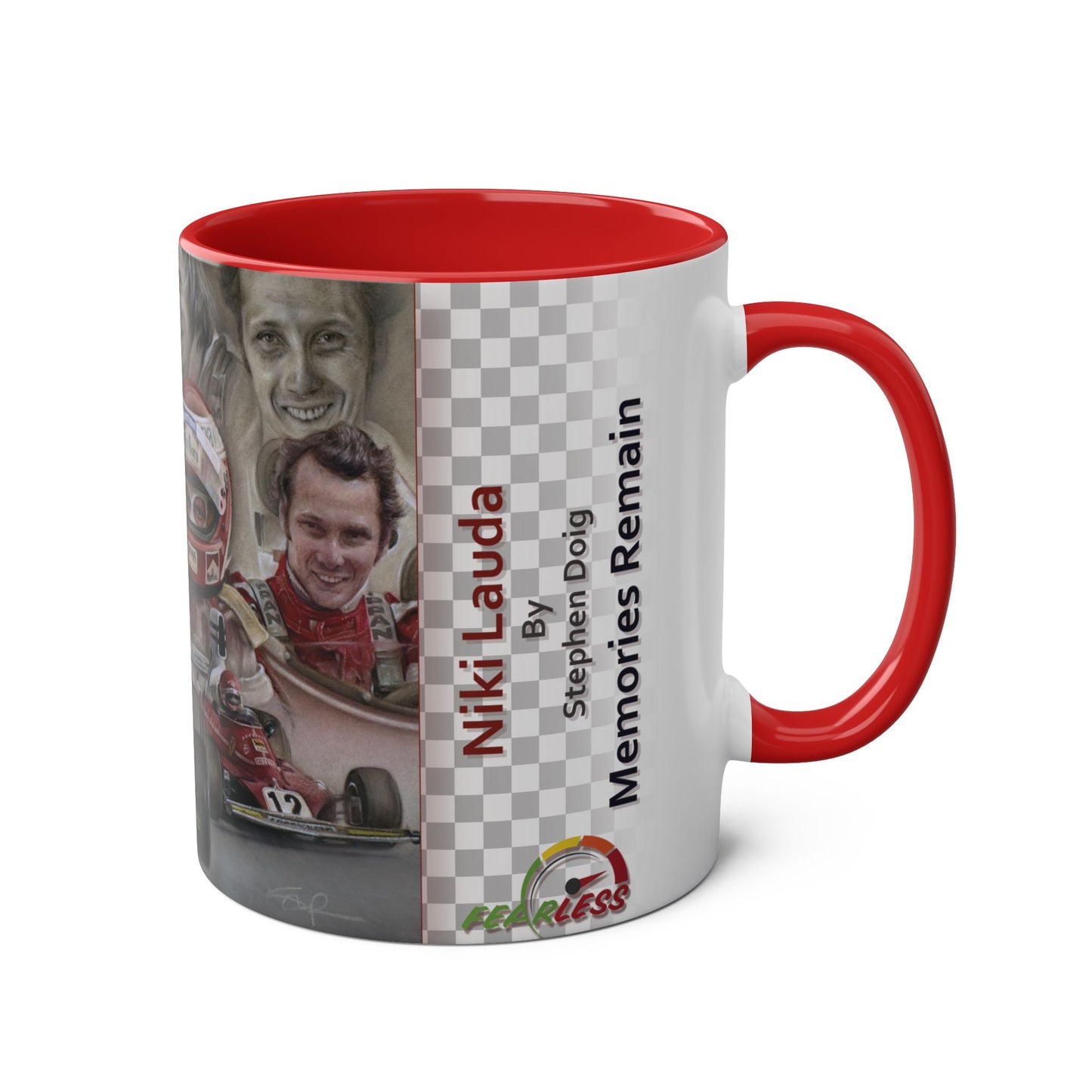 Niki Lauda. Memories Remain - Two-Tone Coffee Mug, 11oz