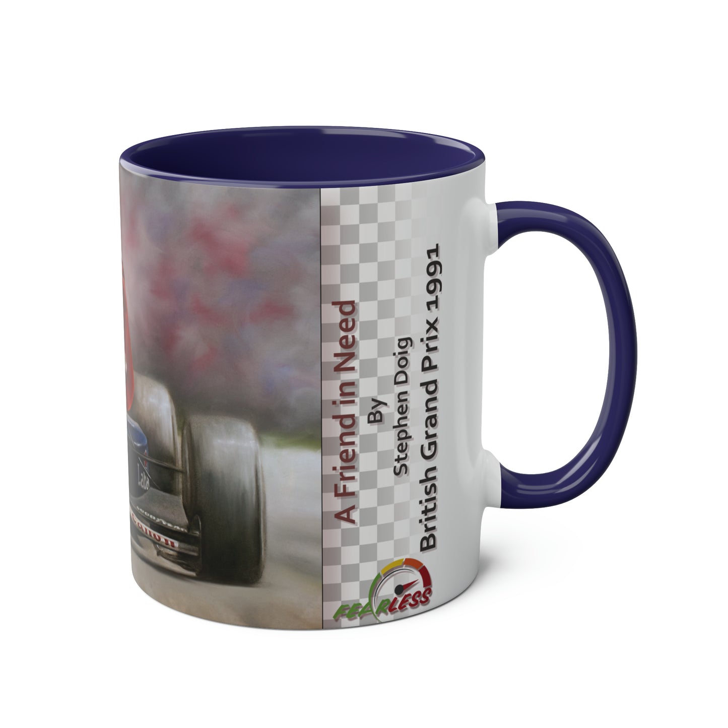 Mansell & Senna. Silverstone 1991 - Two-Tone Coffee Mug, 11oz