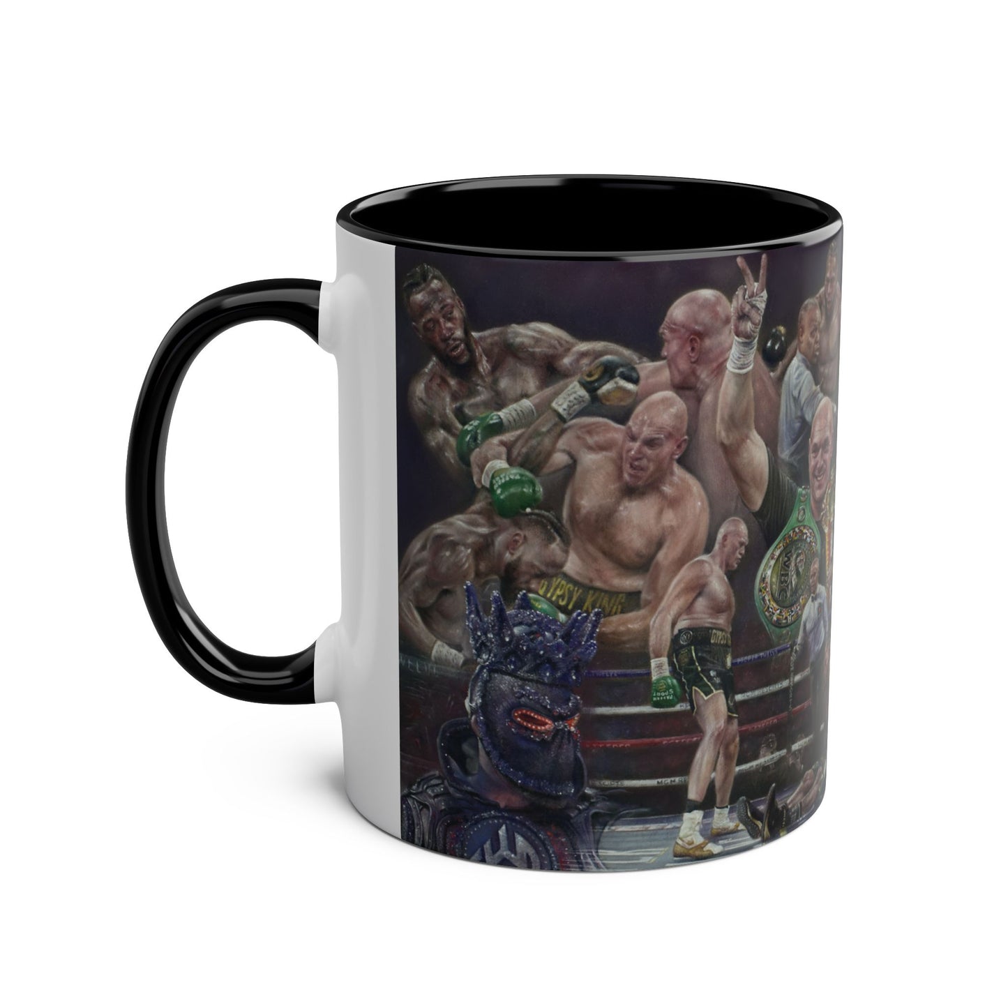King vs King - Fury vs Wilder II- Two-Tone Coffee Mugs, 11oz
