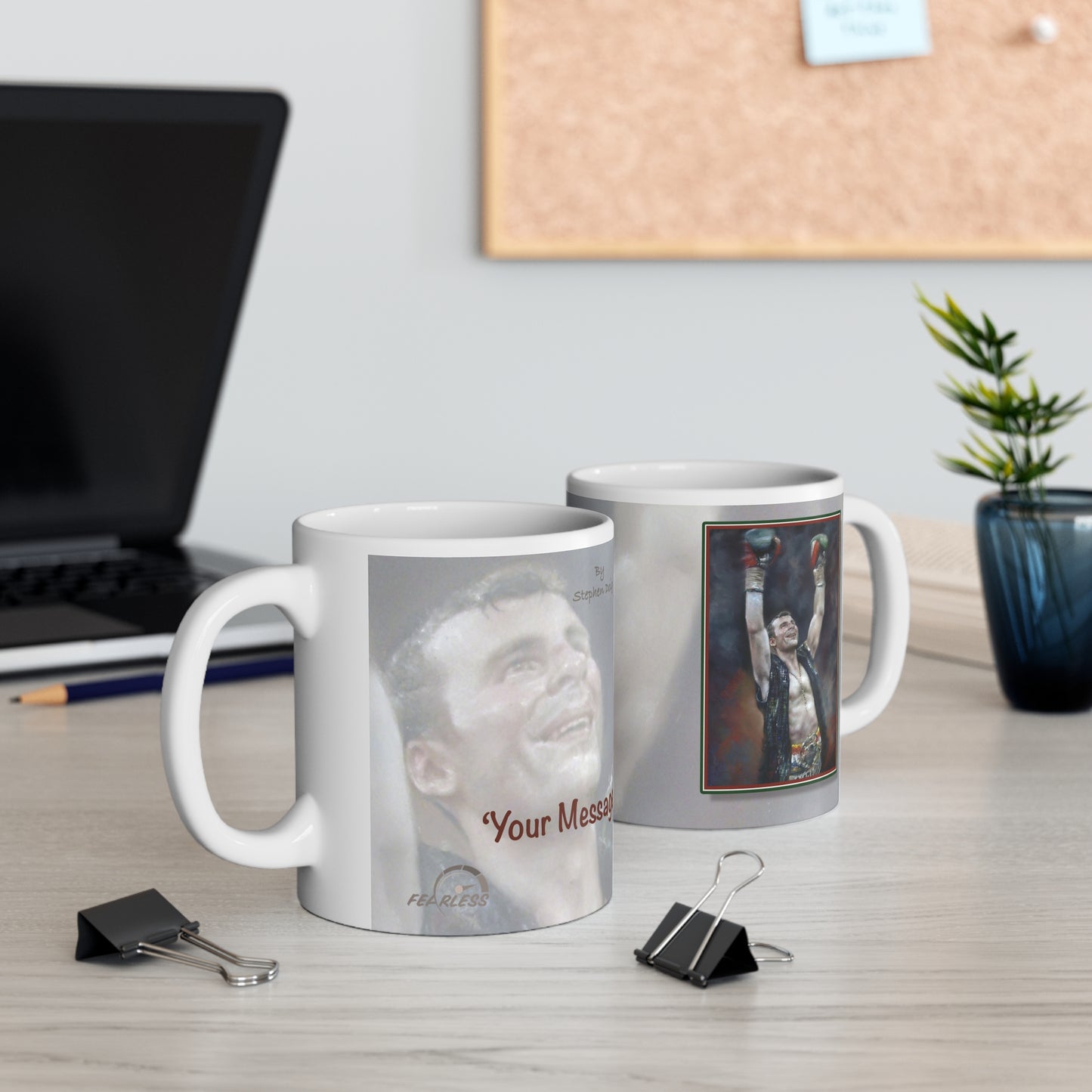 Joe Calzaghe. Welsh Legend Personalisable Coffee Mug by Stephen Doig
