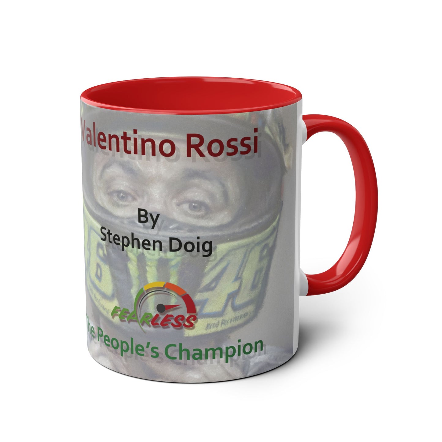 Valentino Rossi, The People's Champion, 11oz Two-Tone Coffee Mug