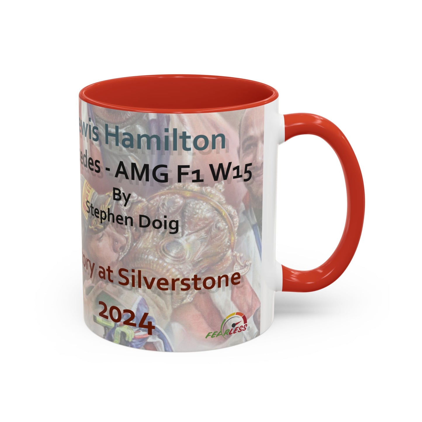 Lewis Hamilton - Silverstone 2024 Coffee Mug 11oz by Stephen Doig