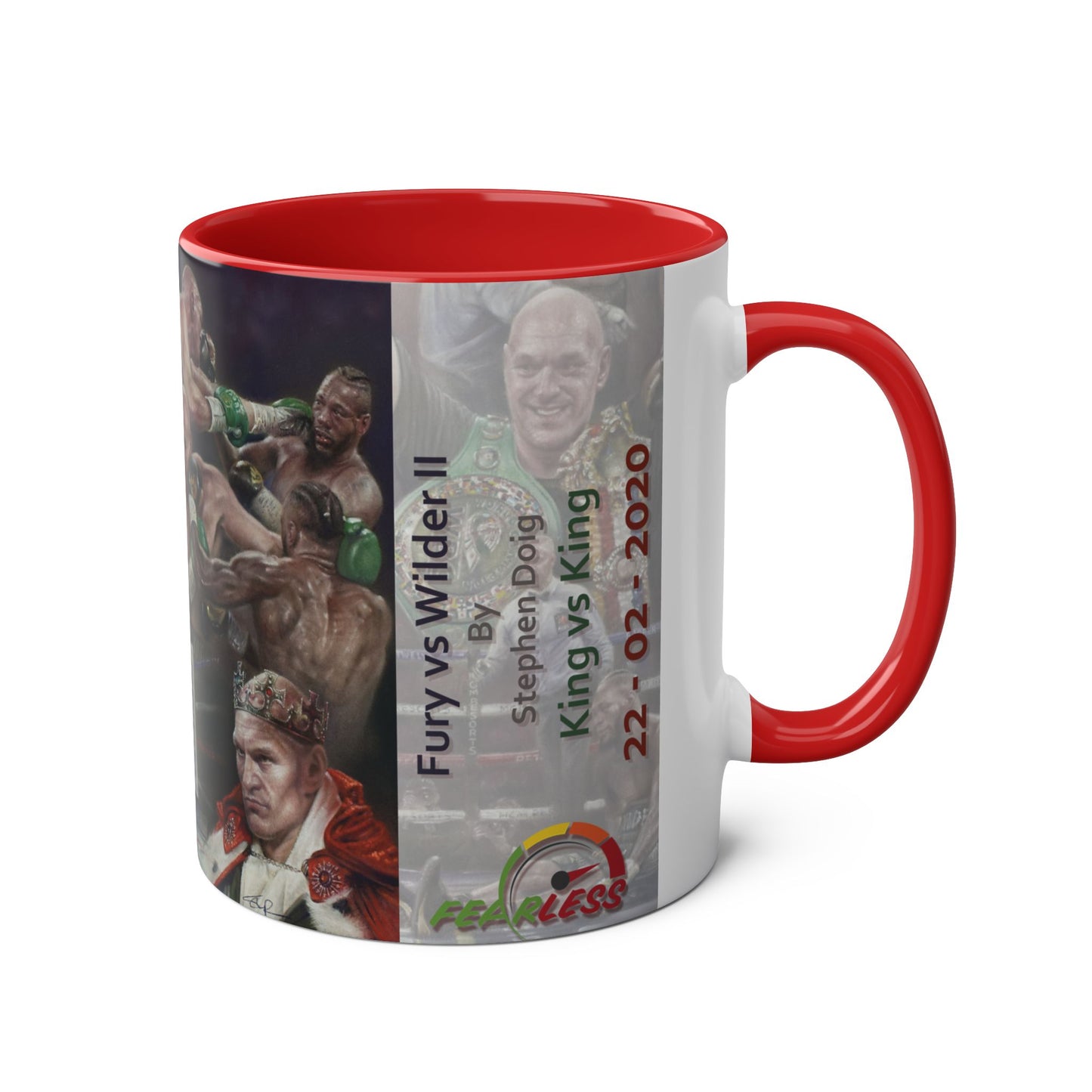 King vs King - Fury vs Wilder II- Two-Tone Coffee Mugs, 11oz