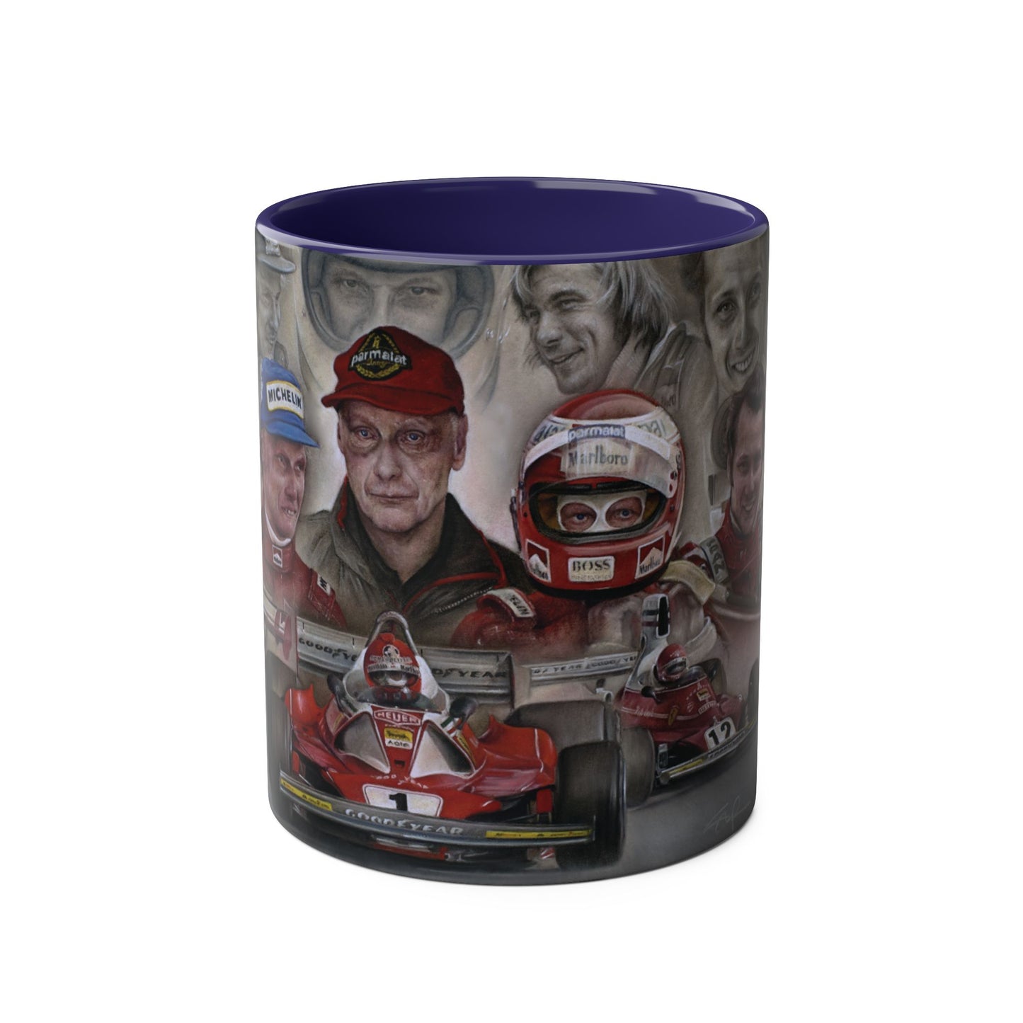Niki Lauda. Memories Remain - Two-Tone Coffee Mug, 11oz
