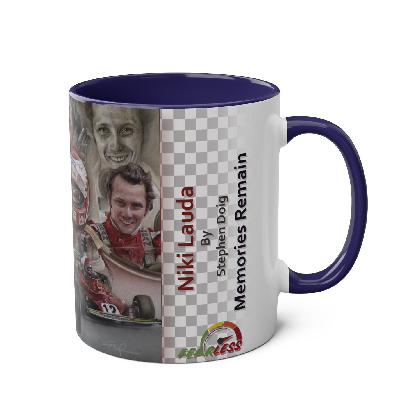 Niki Lauda. Memories Remain - Two-Tone Coffee Mug, 11oz