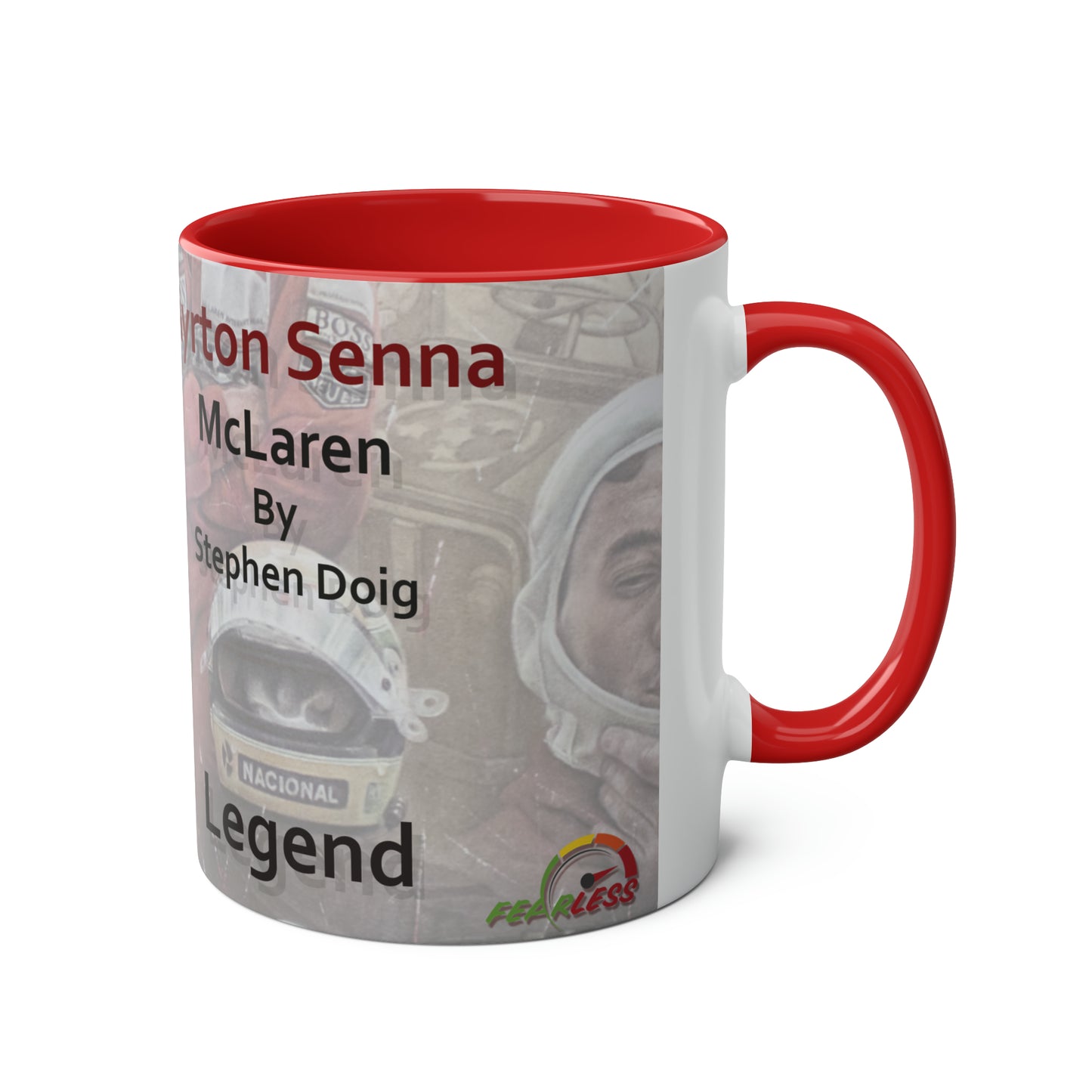 Ayrton Senna. Legend - Two-Tone Coffee Mug, 11oz