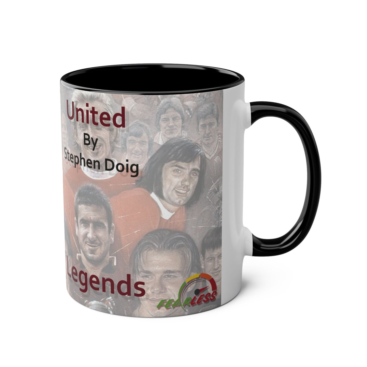 Manchester United Legends Coffee Mug, 11oz by Stephen Doig