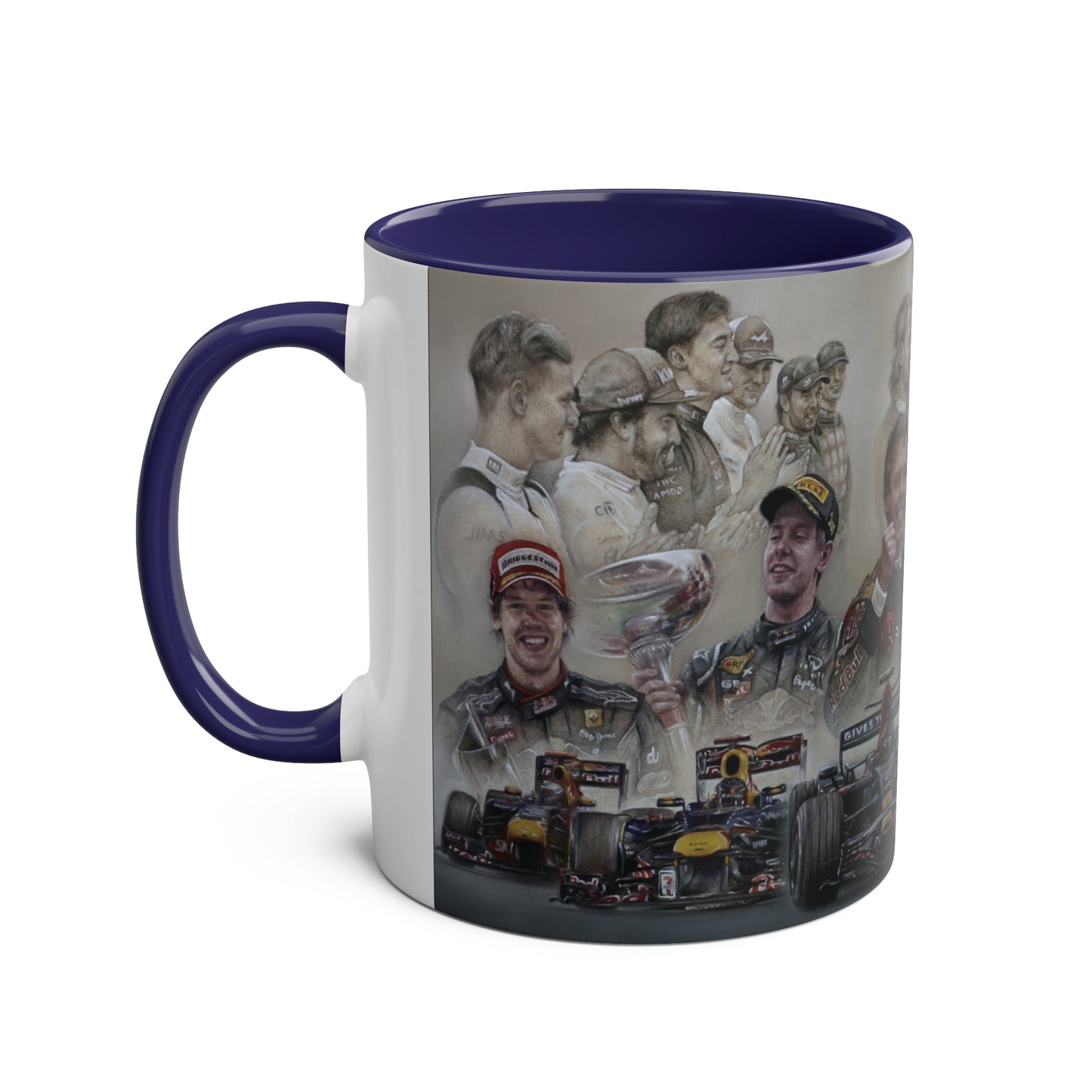 Sebastian Vettel. Auf Wiedersehen Seb 2022 - Two-Tone Coffee Mug, 11oz