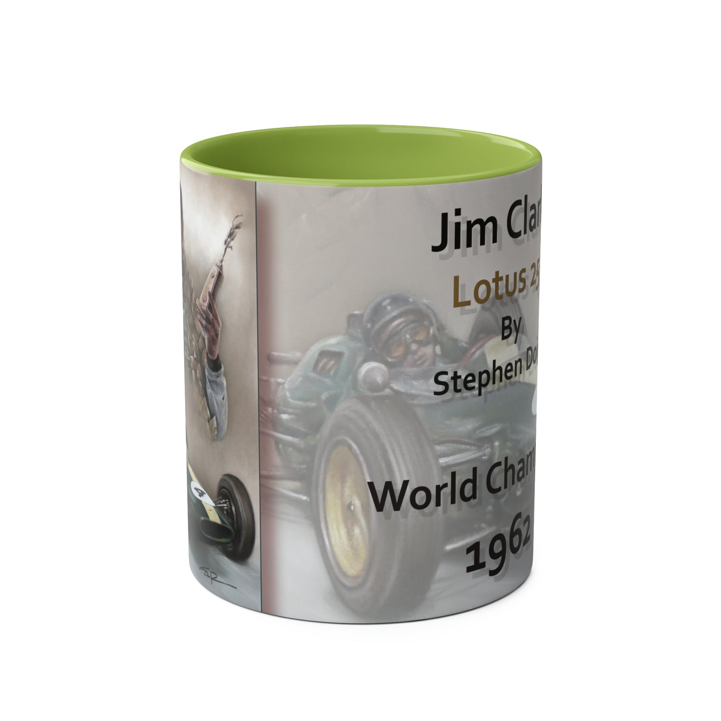 Jim Clark. World Champion 1962 - Two-Tone Coffee Mugs, 11oz