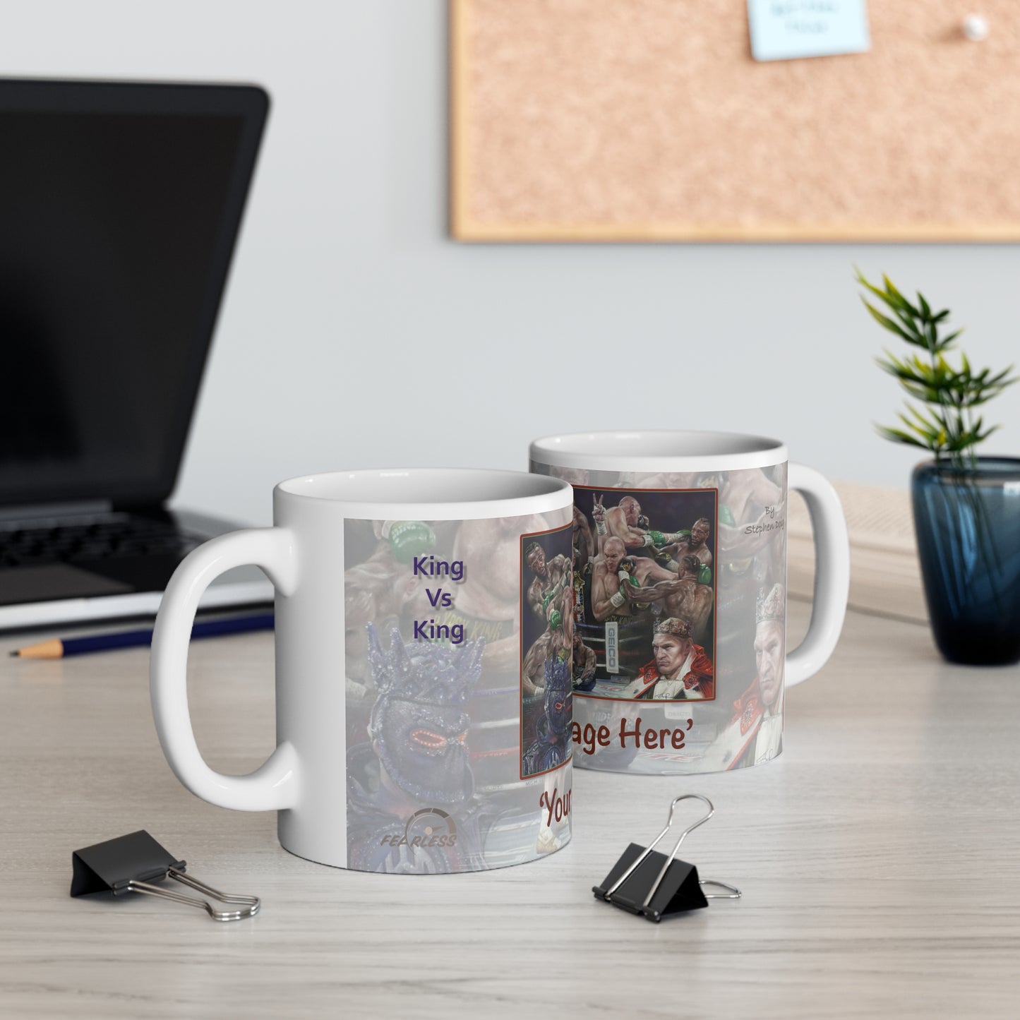 Tyson Fury King Vs King Personalisable Coffee Mug by Stephen Doig
