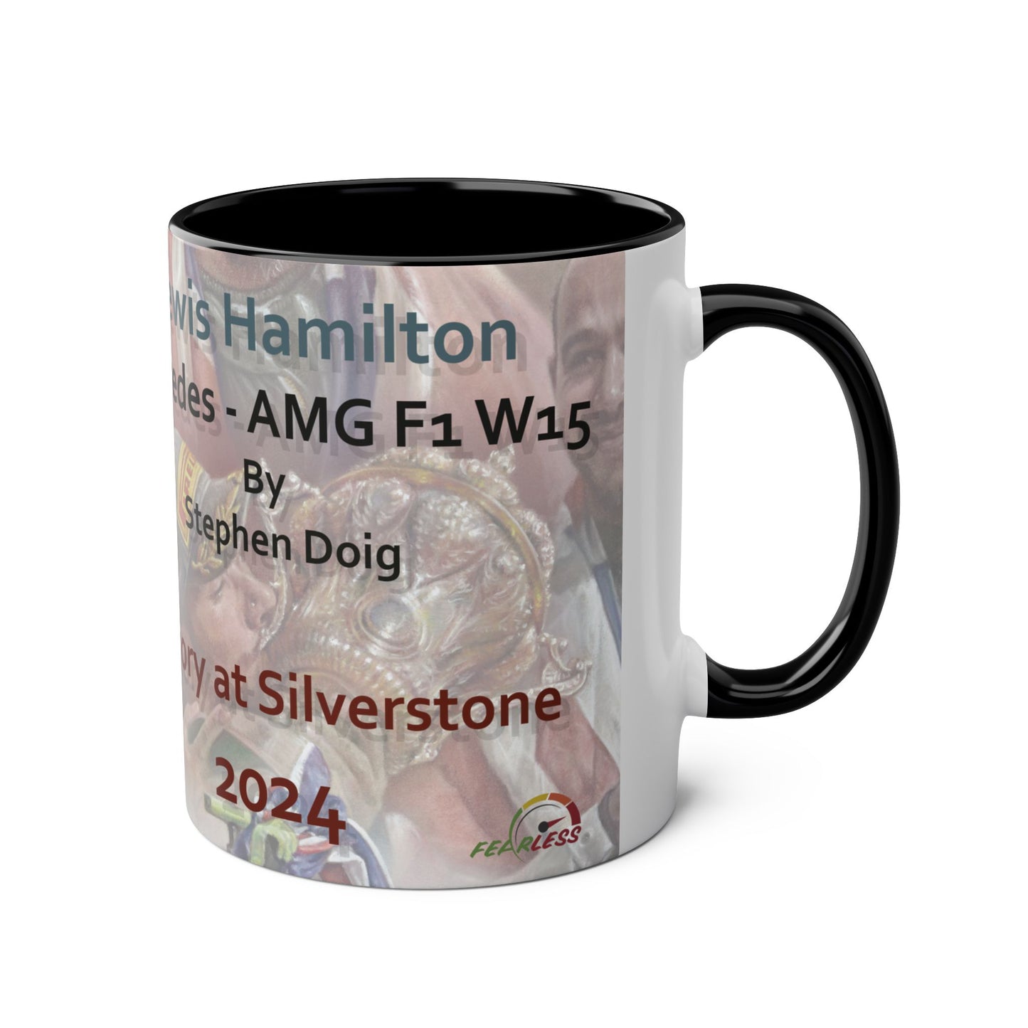Lewis Hamilton. Silverstone 2024- Two-Tone Coffee Mug, 11oz