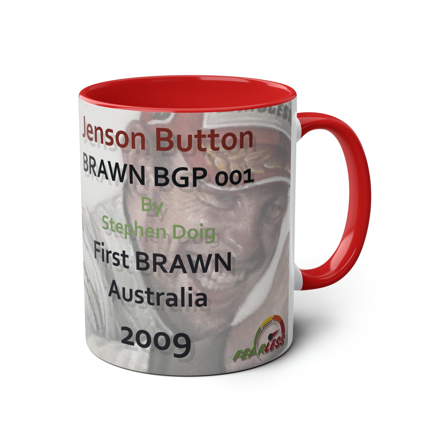 Jenson Button. First Brawn - Two-Tone Coffee Mug, 11oz