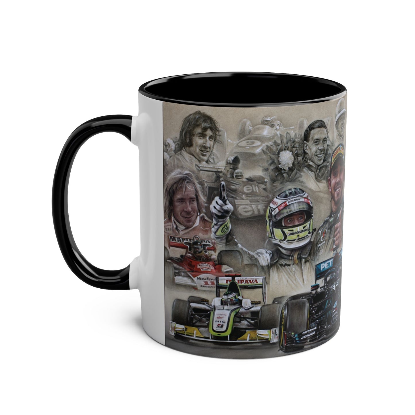 Britain's World Champions - By Stephen Doig - Two Tone Coffee Mug, 11oz