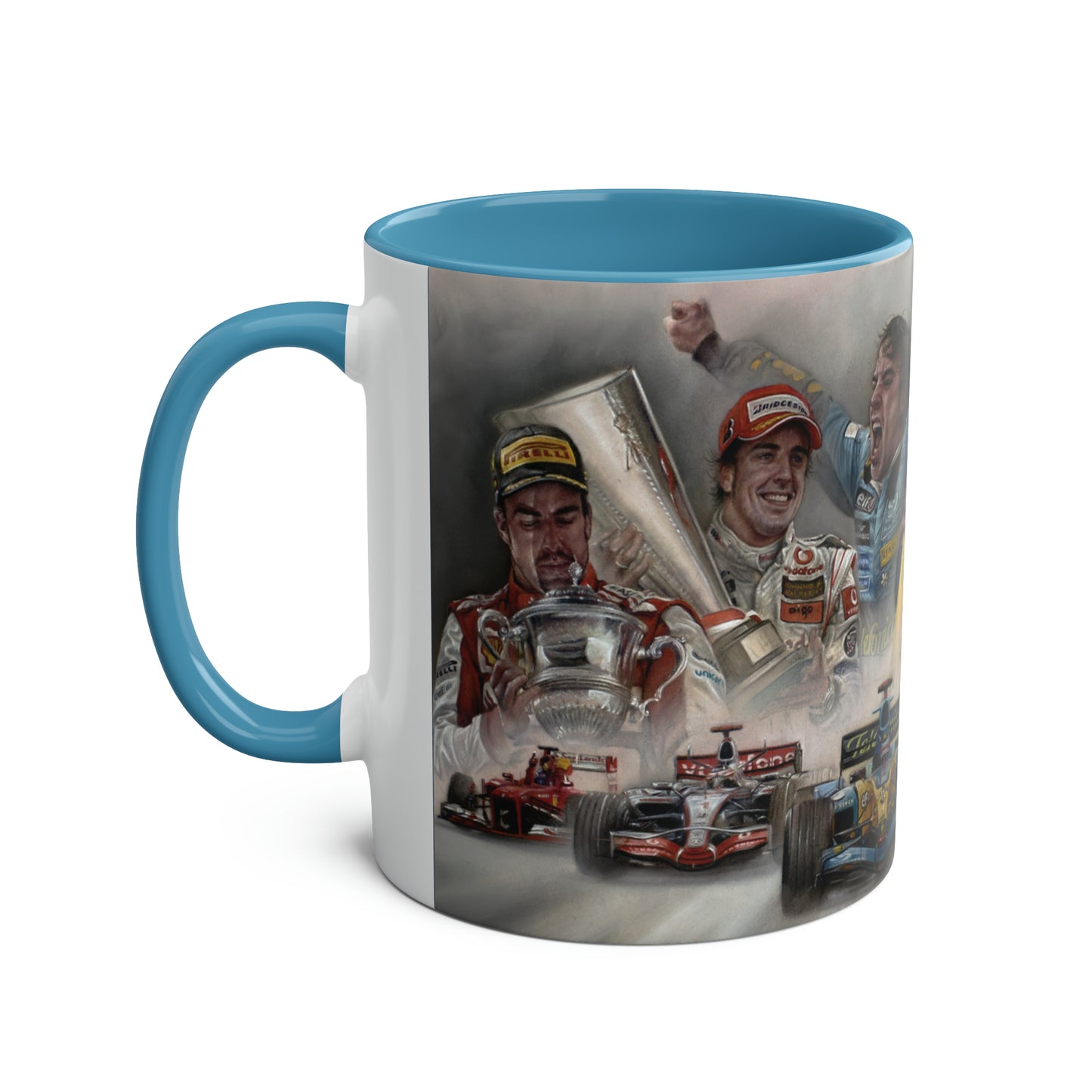 Fernando Alonso. Retrospective - Two-Tone Coffee Mug, 11oz