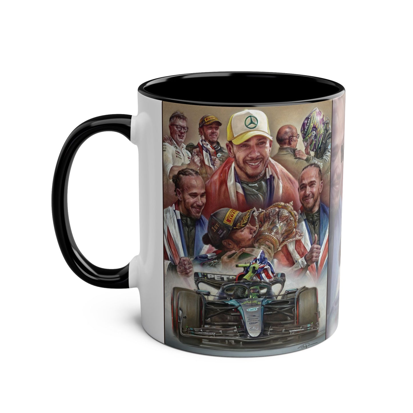 Lewis Hamilton. Silverstone 2024- Two-Tone Coffee Mug, 11oz