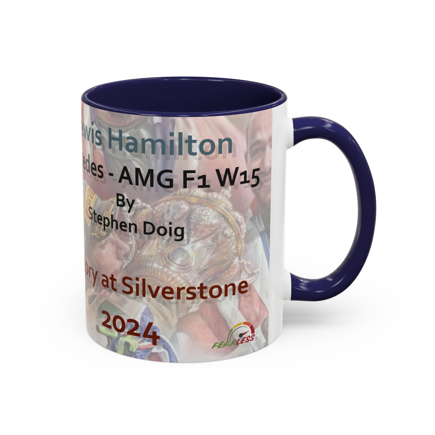 Lewis Hamilton - Silverstone 2024 Coffee Mug 11oz by Stephen Doig