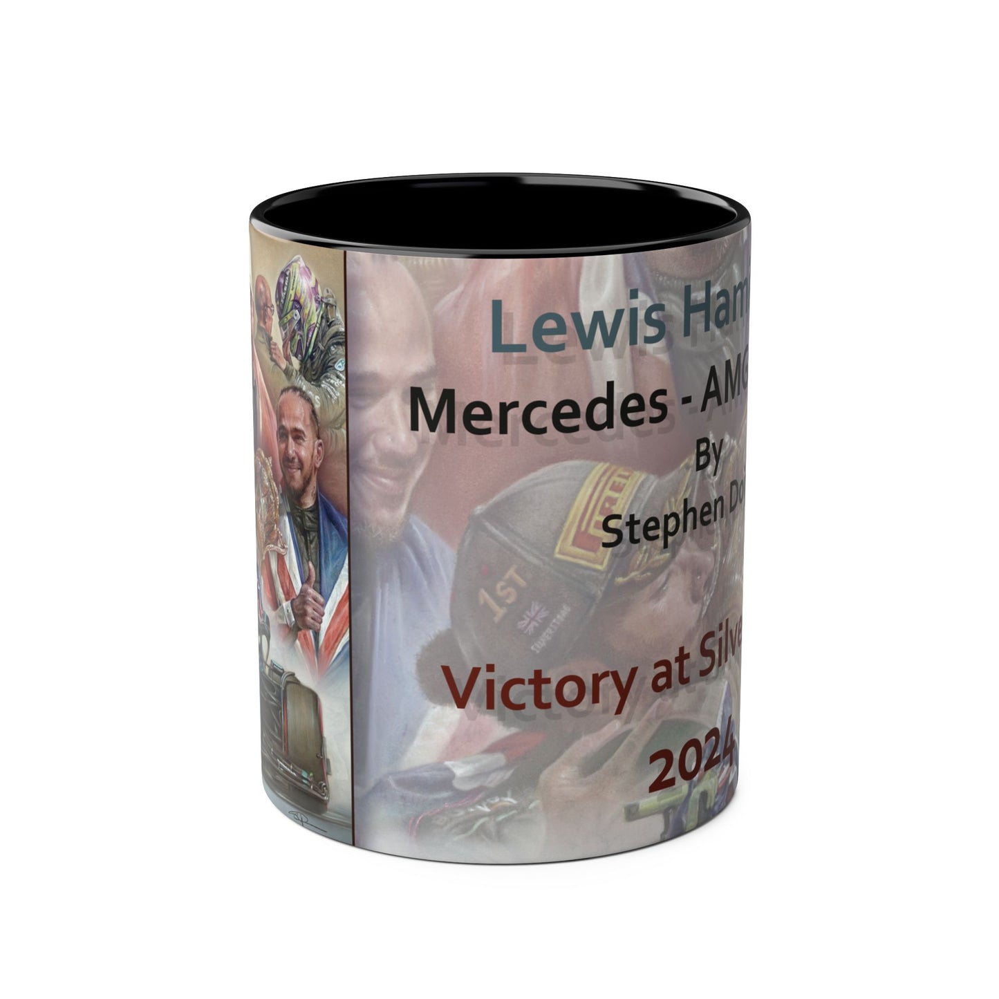 Lewis Hamilton. Silverstone 2024- Two-Tone Coffee Mug, 11oz