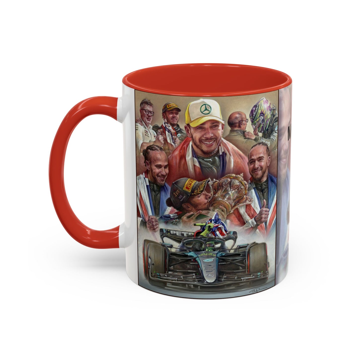 Lewis Hamilton - Silverstone 2024 Coffee Mug 11oz by Stephen Doig