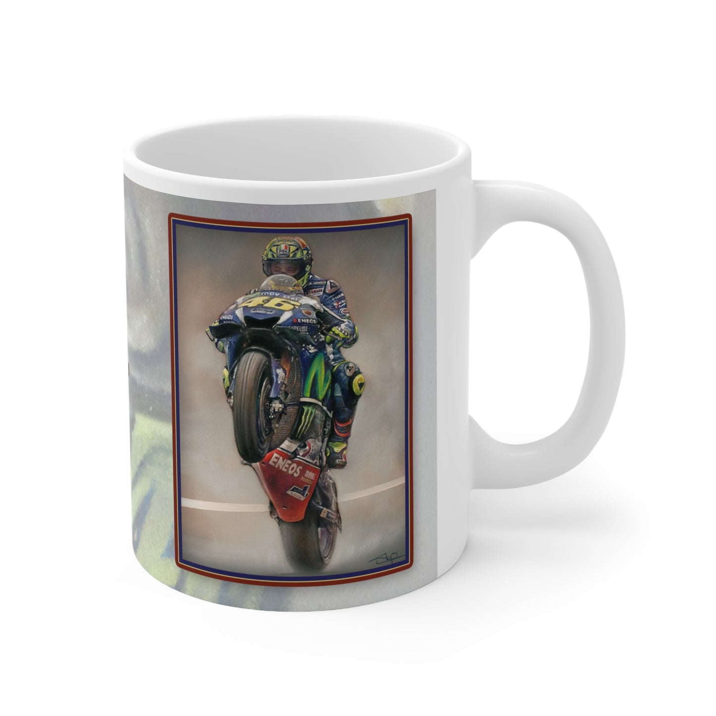Valentino Rossi  MotoGP Legend  Personalisable Coffee Mug  by Stephen Doig