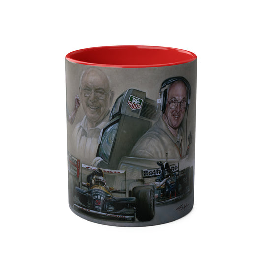 Murray Walker. The Voice of F1 - Two-Tone Coffee Mugs, 11oz