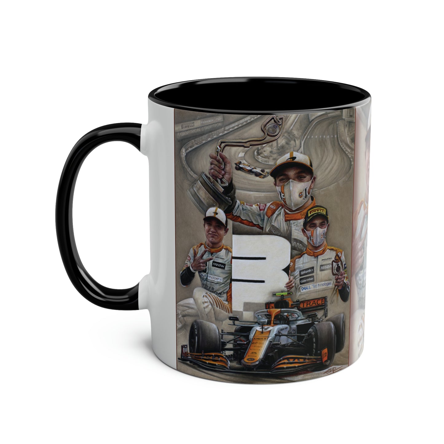 Lando Norris. Monaco 2021 - Two-Tone Coffee Mug, 11oz