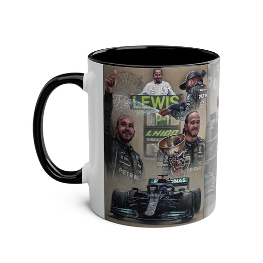 Lewis Hamilton. 100th Victory 2021 - Two-Tone Coffee Mug, 11oz