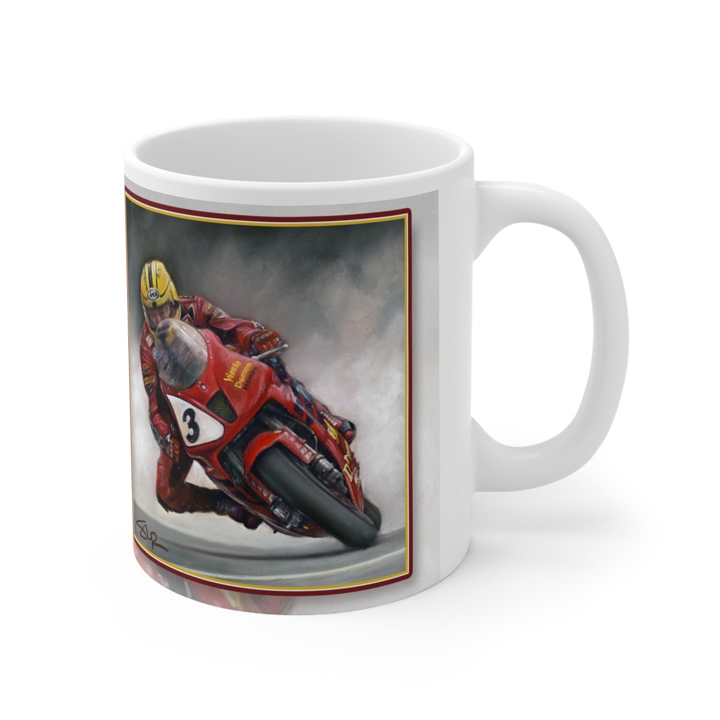 Joey Dunlop. TT Legend  Personalisable Coffee Mug  by Stephen Doig
