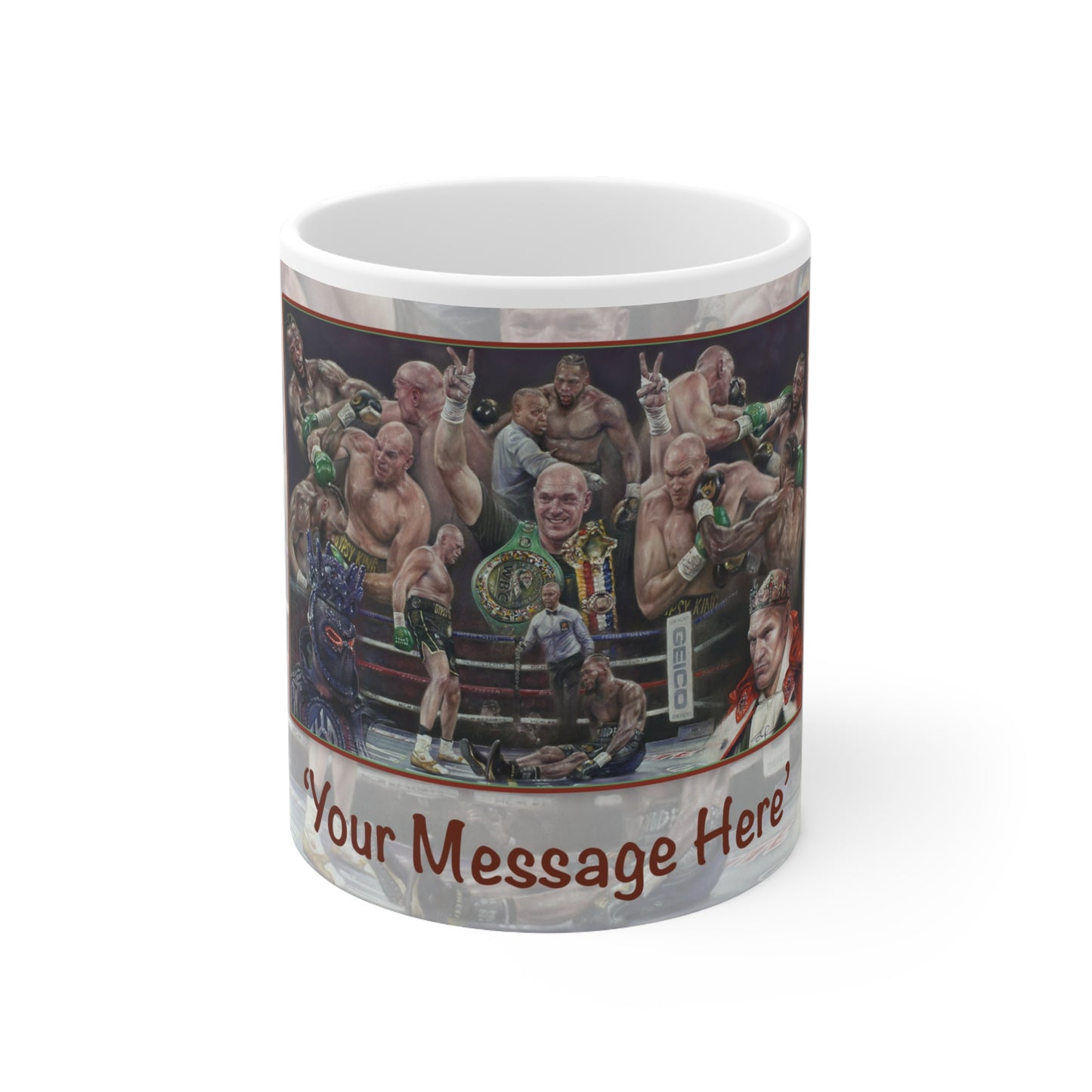 Tyson Fury   King Vs King  Personalisable Coffee Mug  by Stephen Doig