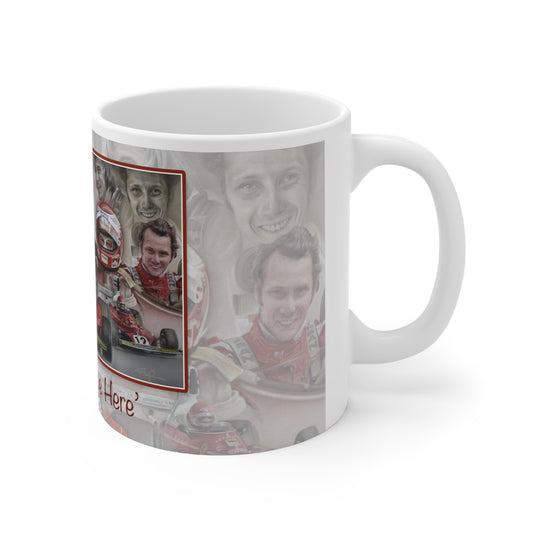 Niki Lauda Personalisable F1 Celebration Coffee Mug by Stephen Doig