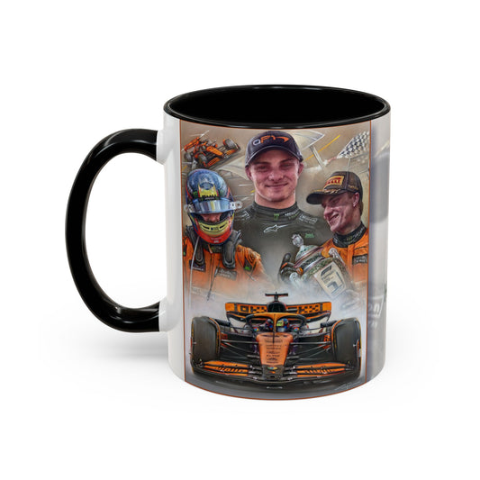 Oscar Piastri - Maiden Victory - Hungary 2024  Coffee Mug 11oz by Stephen Doig