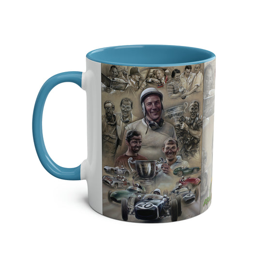 Stirling Moss. British Racing Legend - Two-Tone Coffee Mug, 11oz
