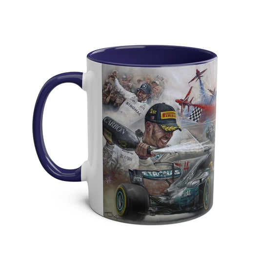 Lewis Hamilton - Home Sweet Home - Silverstone 2017 - Two-Tone Coffee Mug, 11oz