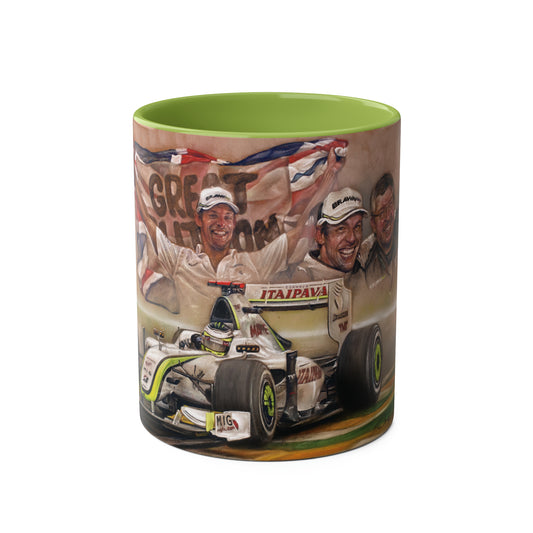 Jenson Button.  2009 - Two-Tone Coffee Mug, 11oz