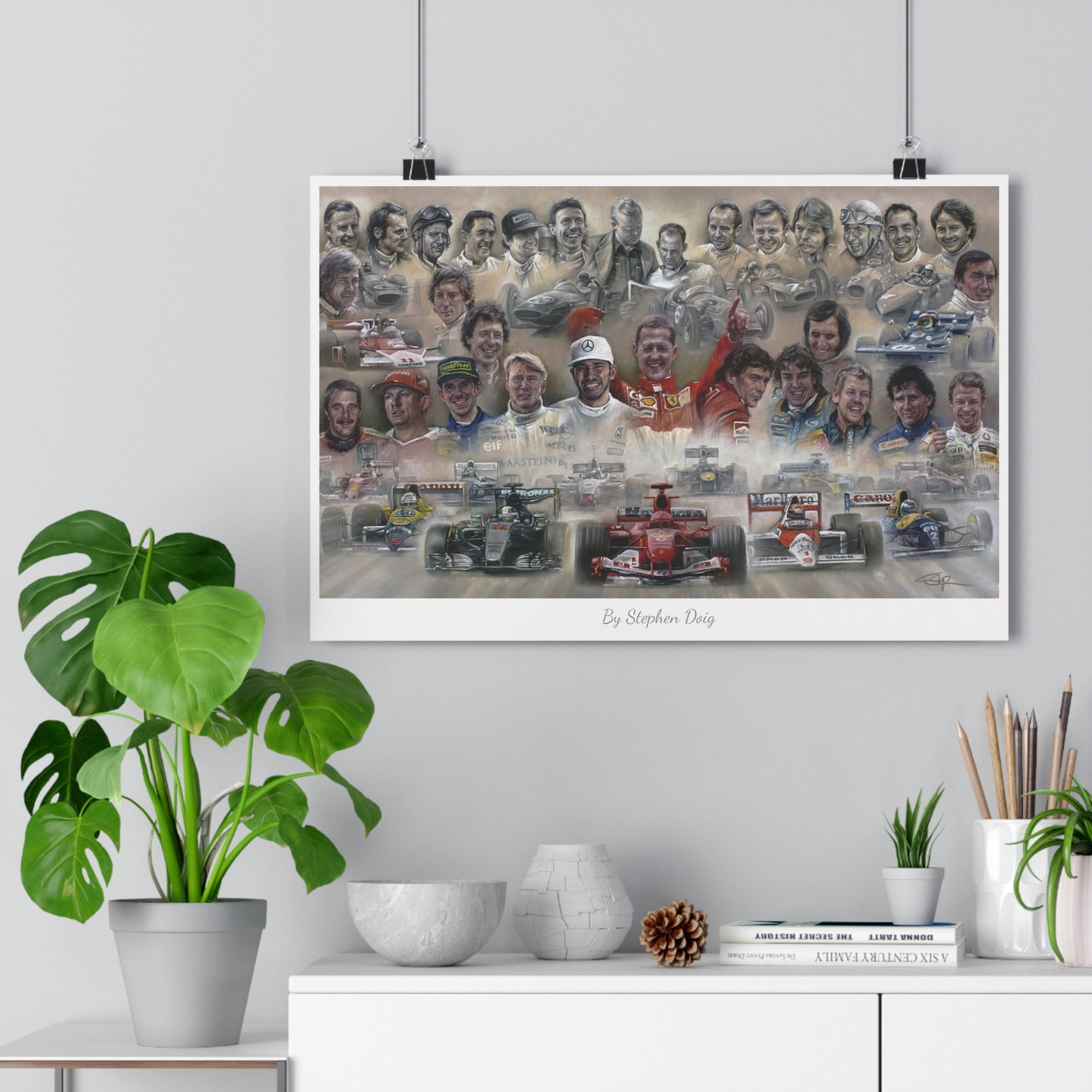 World's Finest. Greatest of All Time.  30 x 45cm Fine Art Poster by Stephen Doig