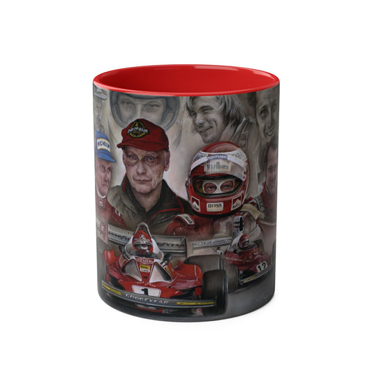 Niki Lauda. Memories Remain - Two-Tone Coffee Mug, 11oz