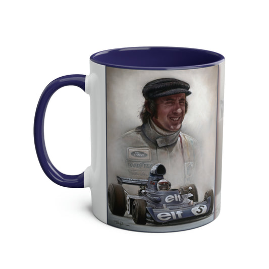 Jackie Stewart. World Champion 1973 - Two-Tone Coffee Mug, 11oz